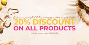 Give your favorite holiday memories a place on your wall, 20% discount on all products! Use the promo code: HOLIDAY2O