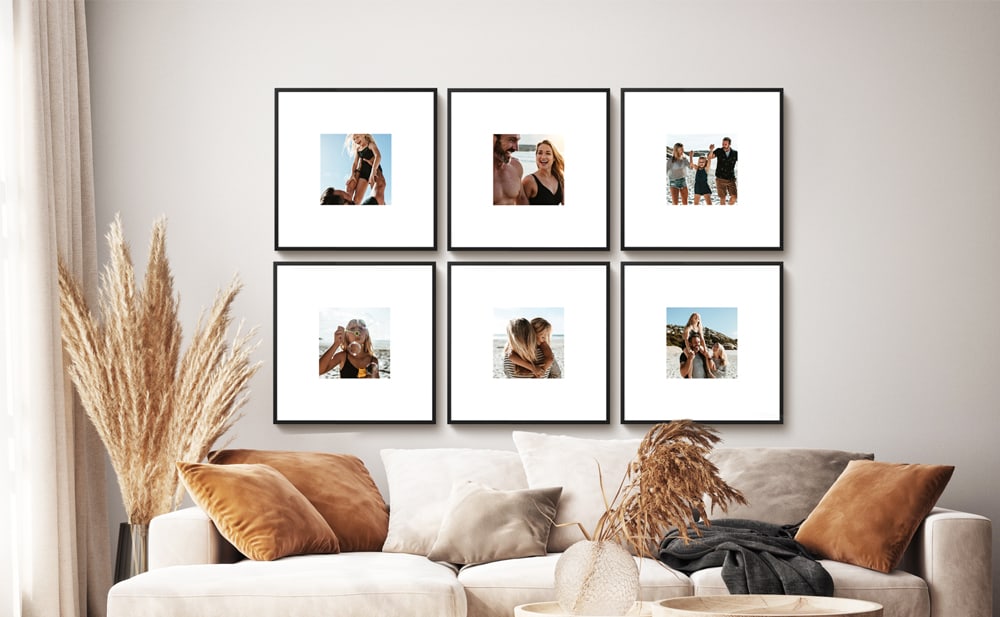 Frames® give your photos a premium look with a timeless floating frame — elegant and ready to hang.