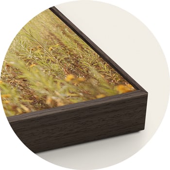 Dark brown wood Chocolate oak floating frame