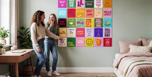 Happy Shapes. Impressive art made from recycled plastic bottles. Sound-absorbing and acoustic dampening!